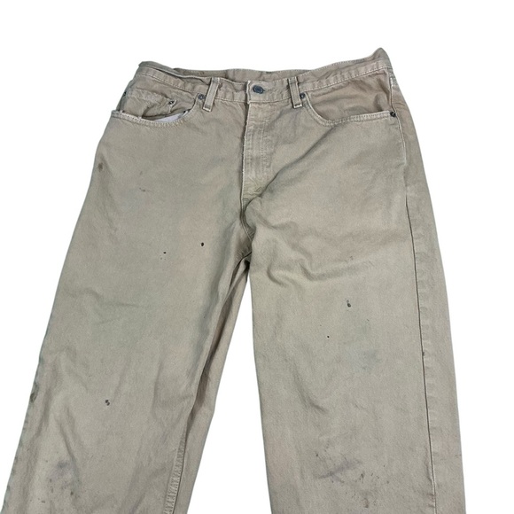 Vintage Levi’s 550 relaxed fit tan jeans USA made 32 x 30 - Picture 6 of 11